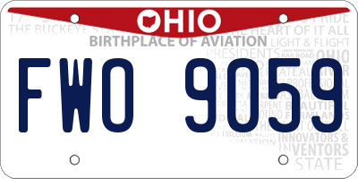 OH license plate FWO9059