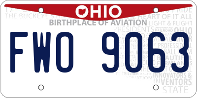 OH license plate FWO9063
