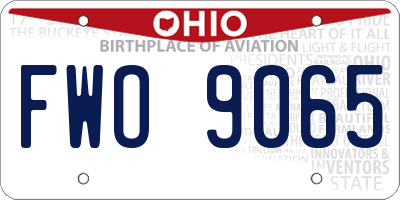 OH license plate FWO9065