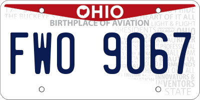 OH license plate FWO9067
