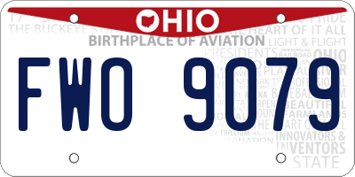 OH license plate FWO9079