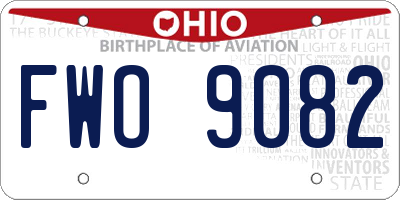 OH license plate FWO9082