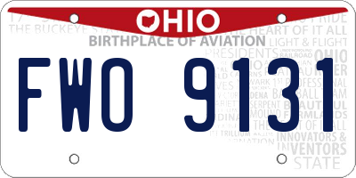 OH license plate FWO9131