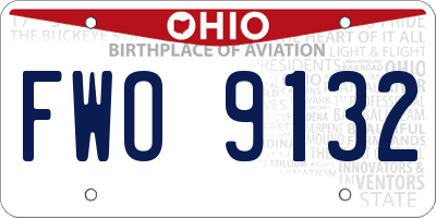 OH license plate FWO9132