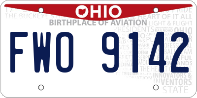 OH license plate FWO9142