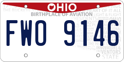 OH license plate FWO9146