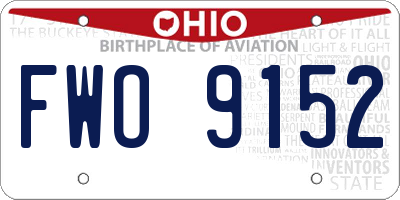 OH license plate FWO9152