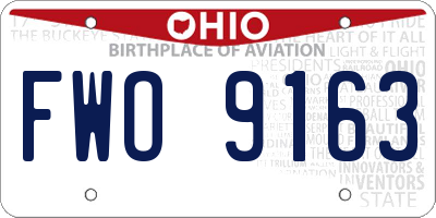 OH license plate FWO9163