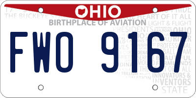 OH license plate FWO9167