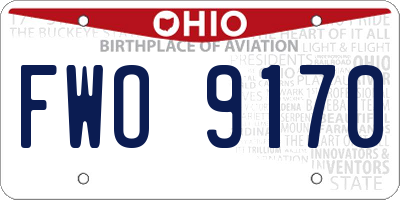 OH license plate FWO9170