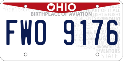 OH license plate FWO9176