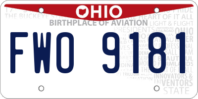 OH license plate FWO9181