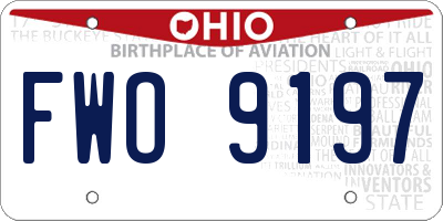OH license plate FWO9197