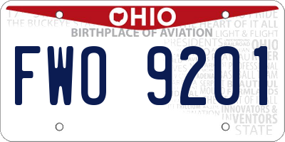 OH license plate FWO9201