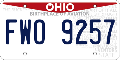 OH license plate FWO9257
