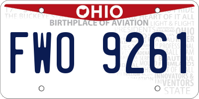 OH license plate FWO9261