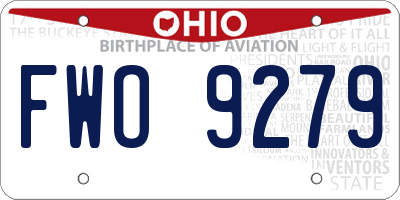OH license plate FWO9279
