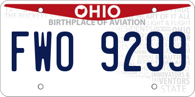 OH license plate FWO9299