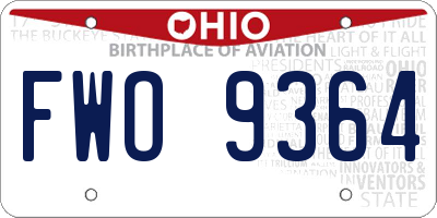 OH license plate FWO9364