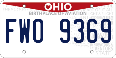OH license plate FWO9369