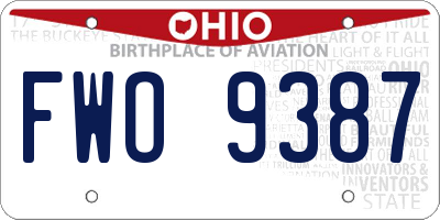 OH license plate FWO9387