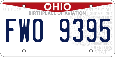 OH license plate FWO9395