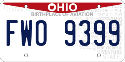 OH license plate FWO9399