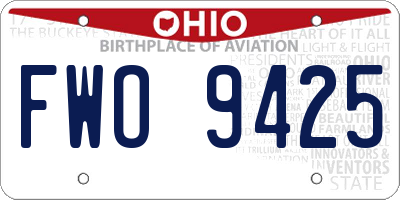 OH license plate FWO9425