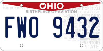 OH license plate FWO9432