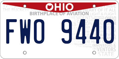 OH license plate FWO9440