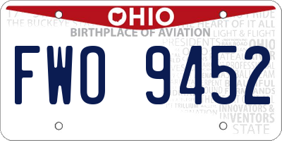 OH license plate FWO9452