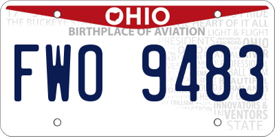 OH license plate FWO9483