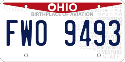OH license plate FWO9493