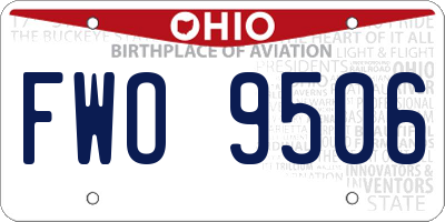 OH license plate FWO9506