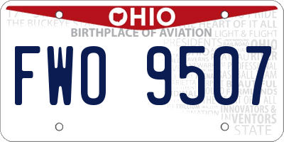 OH license plate FWO9507