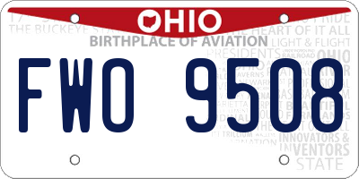 OH license plate FWO9508