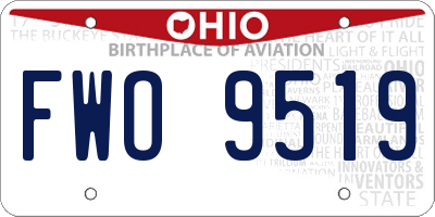 OH license plate FWO9519