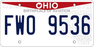 OH license plate FWO9536