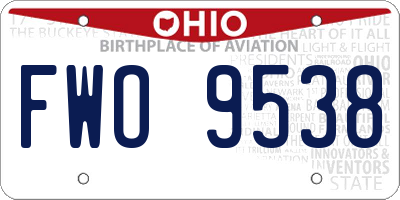 OH license plate FWO9538