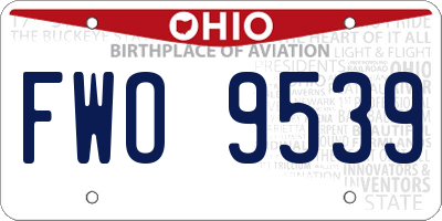 OH license plate FWO9539