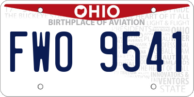 OH license plate FWO9541