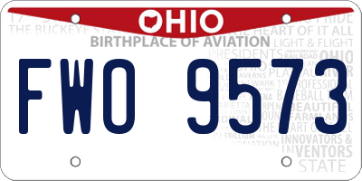 OH license plate FWO9573