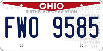 OH license plate FWO9585