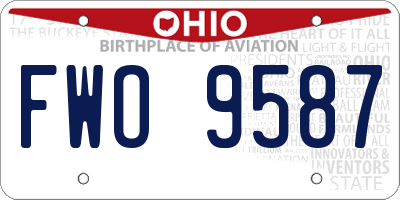 OH license plate FWO9587