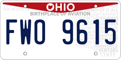 OH license plate FWO9615
