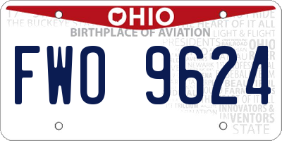 OH license plate FWO9624