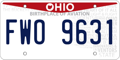 OH license plate FWO9631