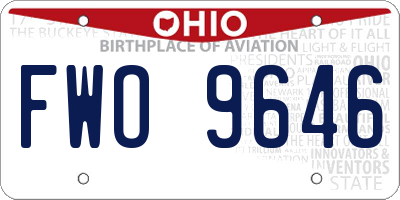 OH license plate FWO9646