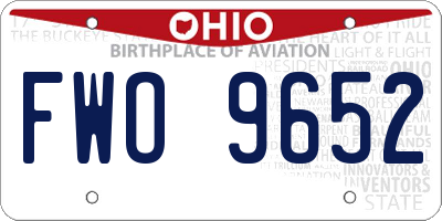 OH license plate FWO9652