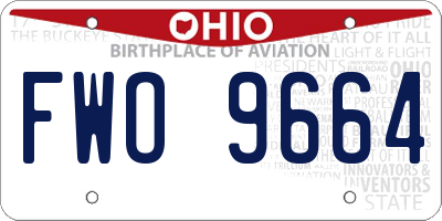 OH license plate FWO9664